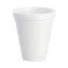 Dart, Hot or Cold Insulated Foam Drink Cups, 12 oz, Squat, White