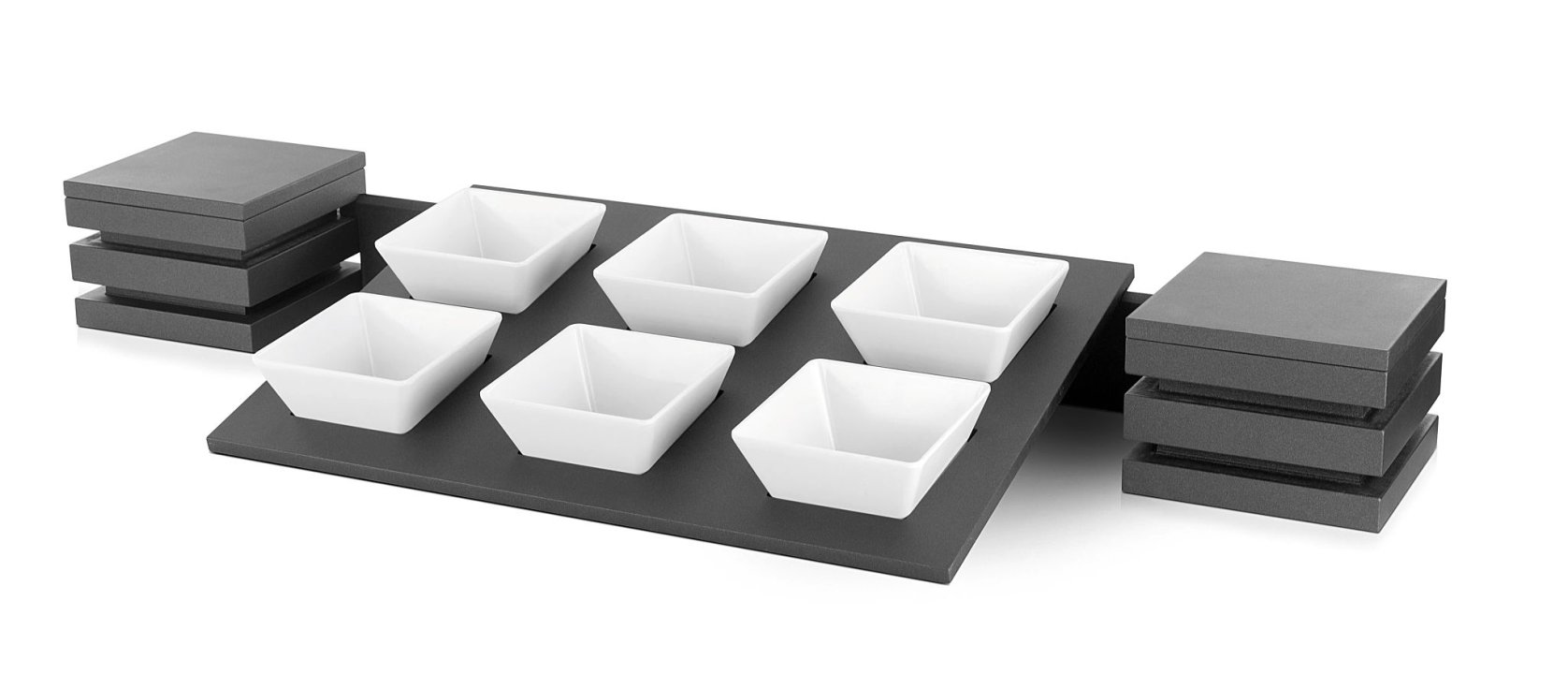 Kit de presentación para 6 cuencos cuadrados CUBIC