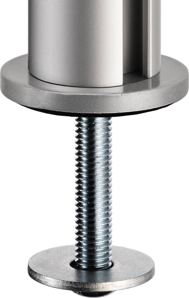 The Drill screw option offers the freedom to place the column anywhere on the desk surface.