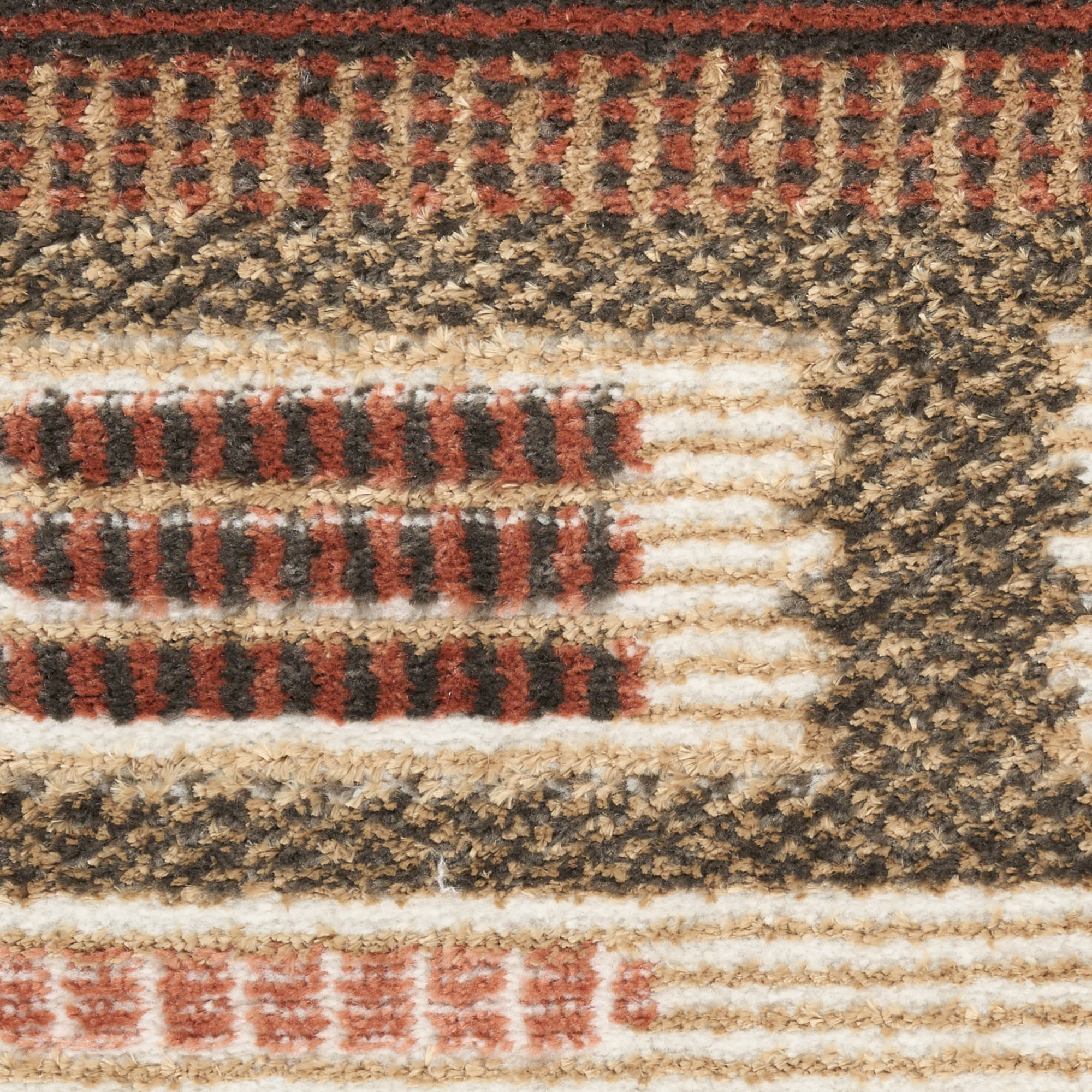 Nourison Nordic 4' x 6' Rust Modern Indoor Rug