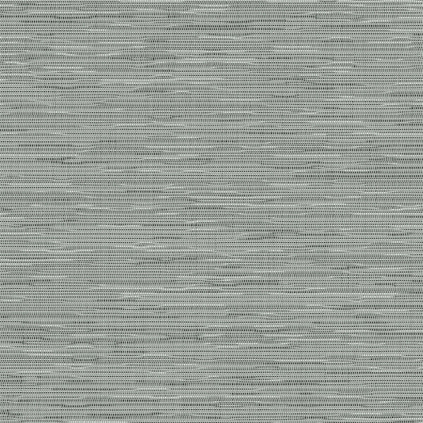 Gray-green woven fabric showing fine horizontal striations and tiny dotted weave; threads run left-to-right, creating subtle banded texture across a flat, evenly lit surface.