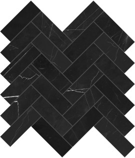 Galaxia Nero 1×4 Herringbone Mosaic Polished