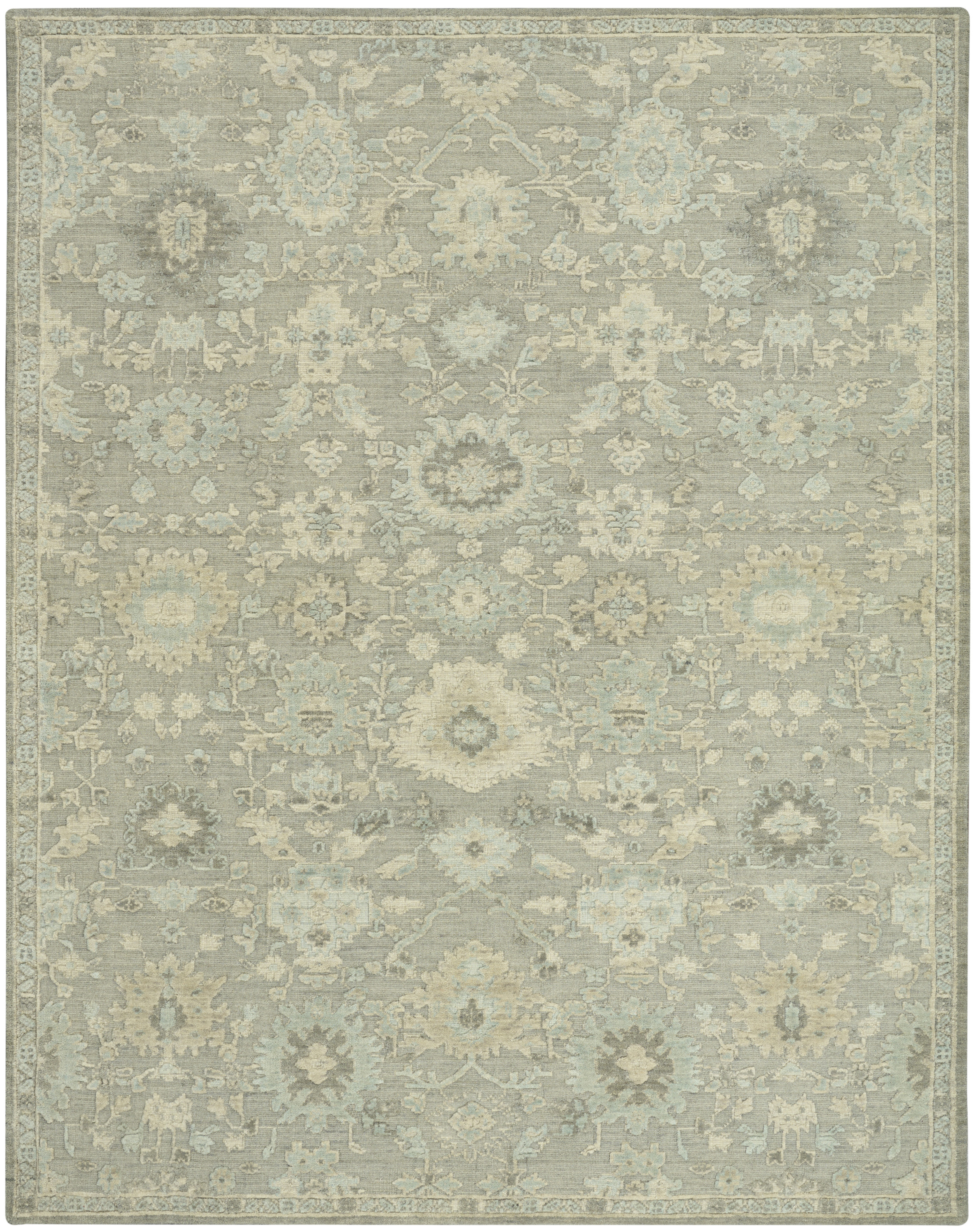 Nourison Ravello 7'9" x 9'9" Grey Blue Vintage Indoor Rug