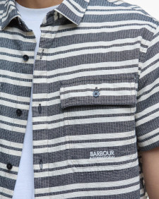 Joshua Striped Short-Sleeved Shirt Classic Navy