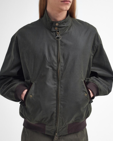 Barbour x Baracuta MA-1 Waxed Harrington Jacket