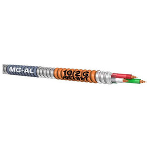 761310829430 -Armored Cable, 12 AWG Stranded, Black/Red/White, 250 ft., Coil