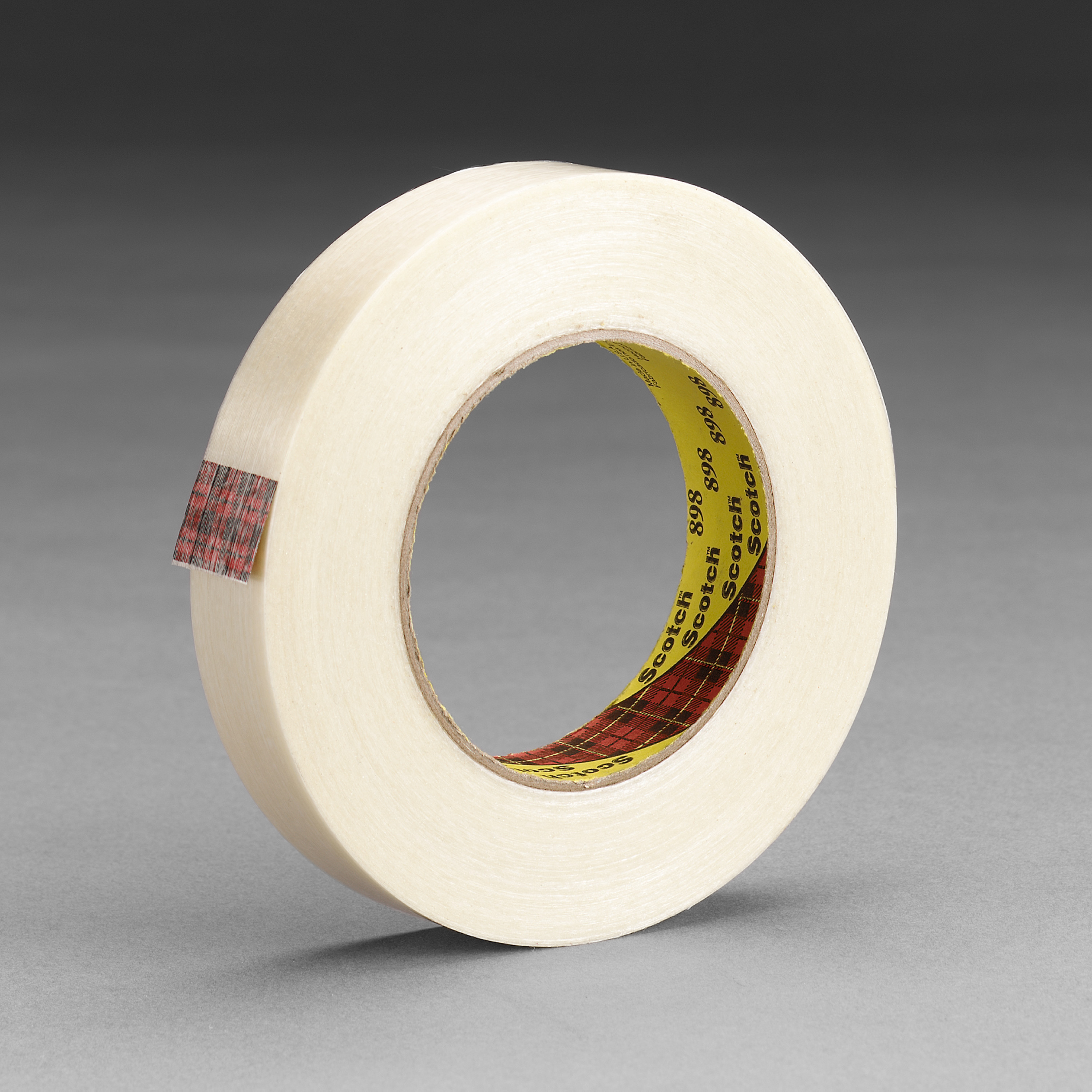 Scotch® Filament Tape 898, Clear, 48 mm x 55 m, 6.6 mil, 24 rolls per
case, Plastic Core