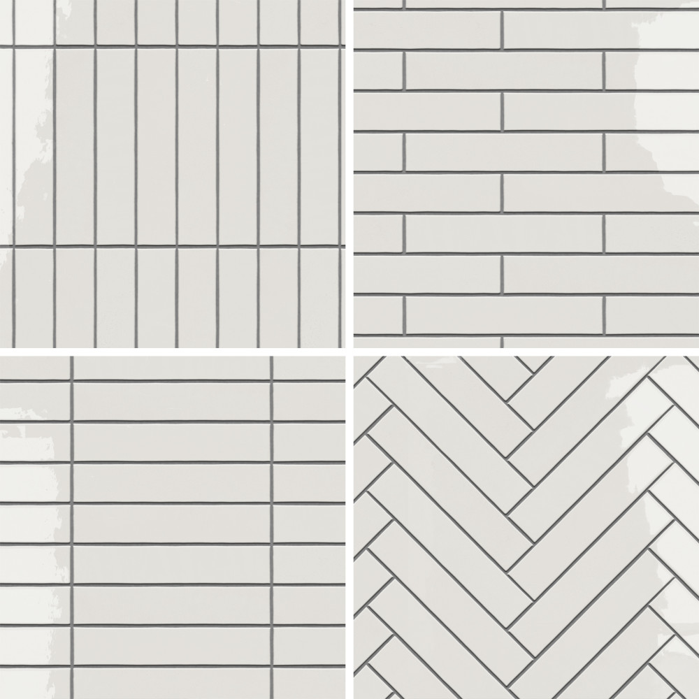 Menorca White 2-1/2 in. x 12-7/8 in. Ceramic Wall Tile
