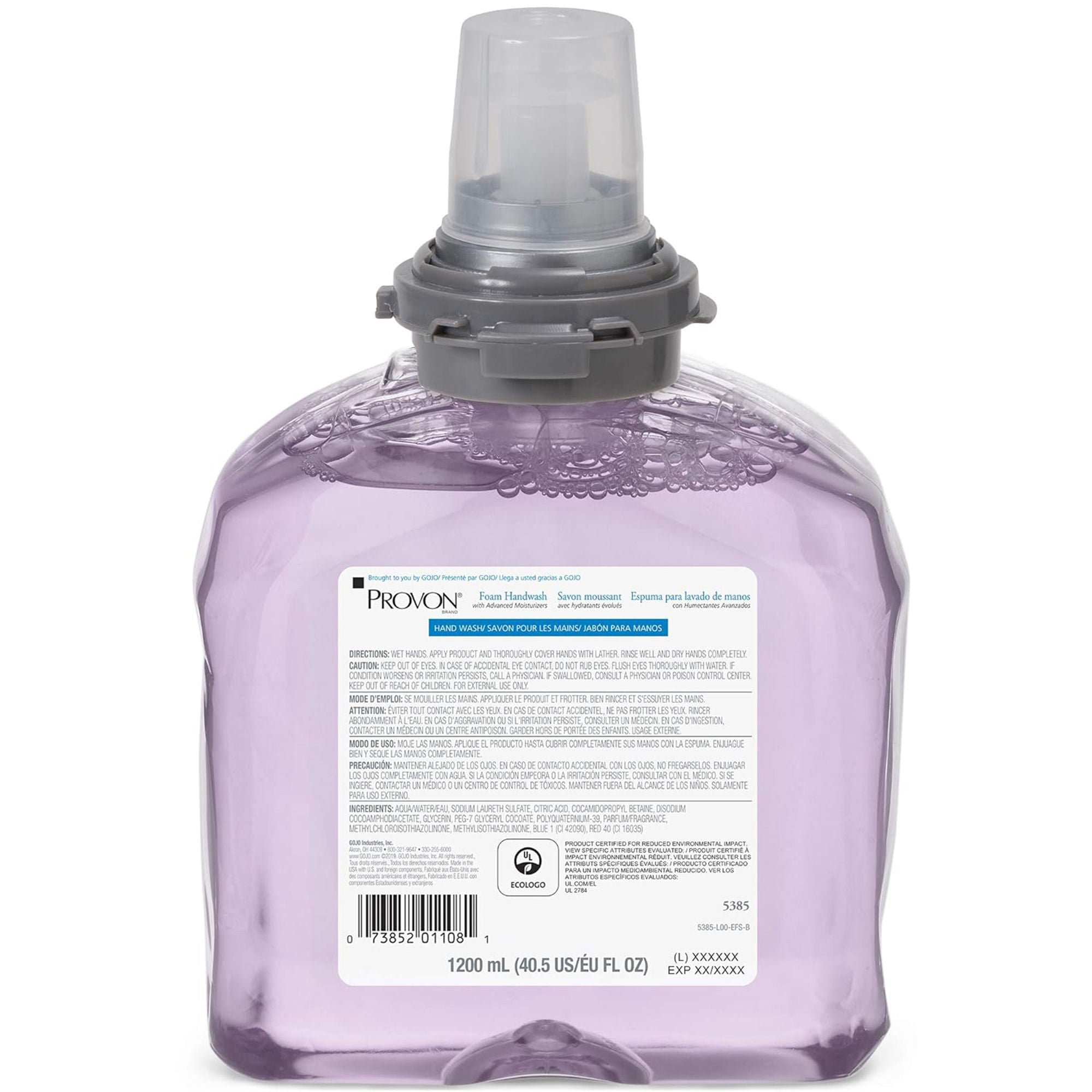 Provon® Foaming Handwash, 1,200 mL Dispenser, Refill Bottle, Cranberry Scent