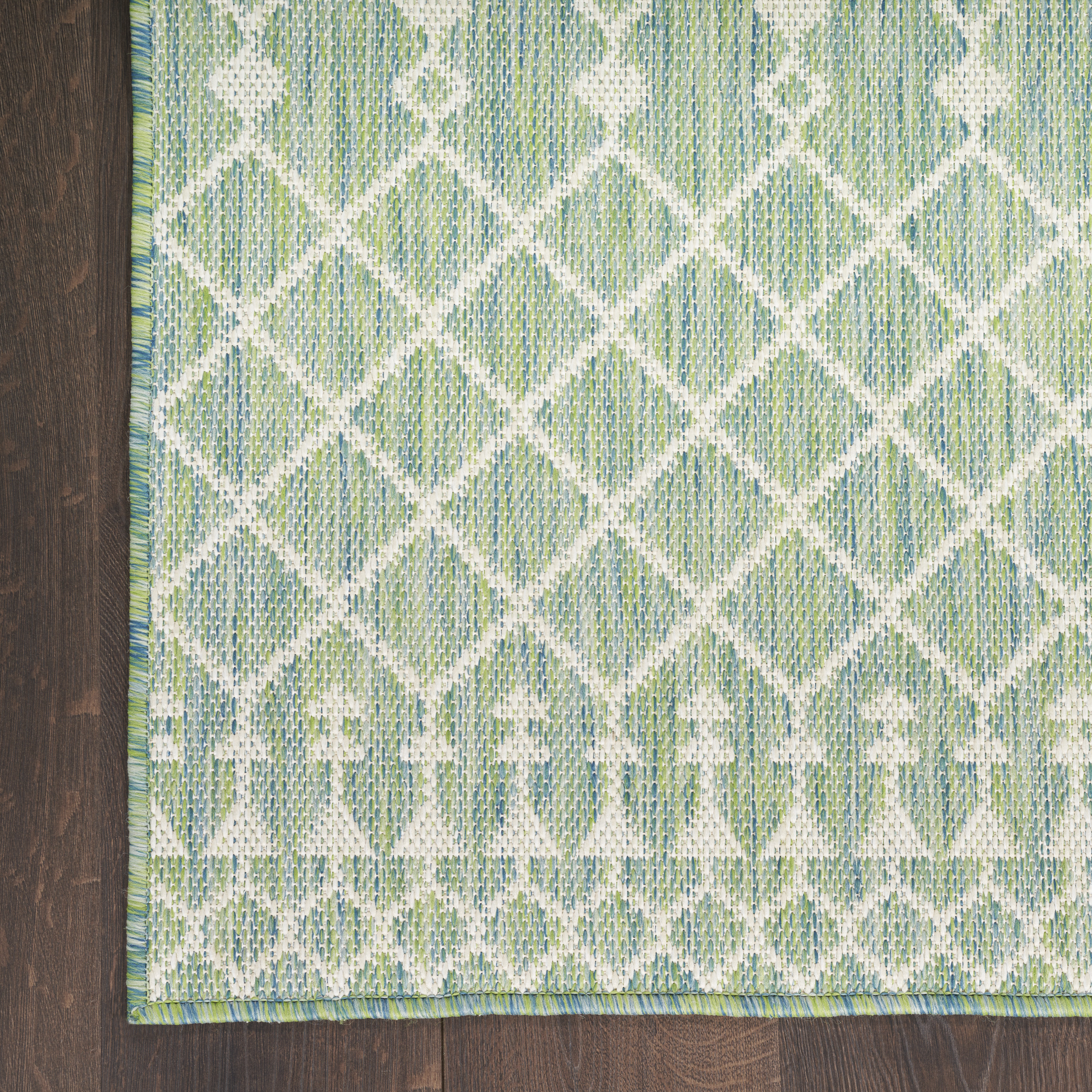 Nourison Positano 2' x 6' Blue Green Modern Rug