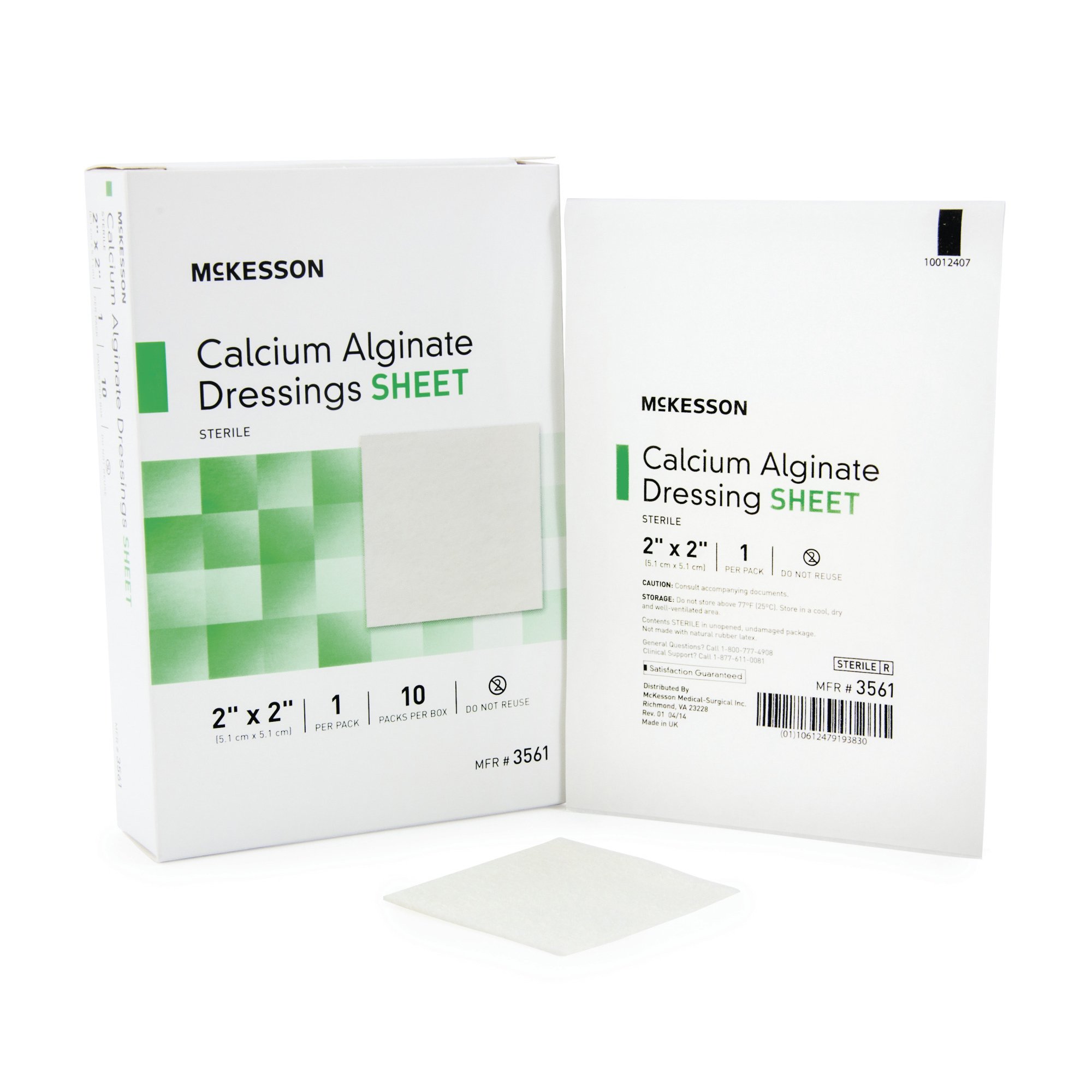 McKesson Alginate Dressing, 2 x 2 Inch MK 883263