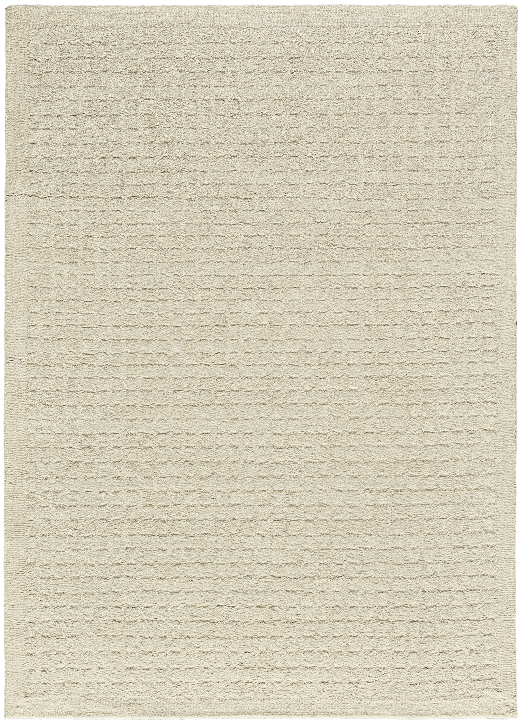 DKNY Pure Grids 3'9" x 5'9" Ivory Beige Contemporary Indoor Rug