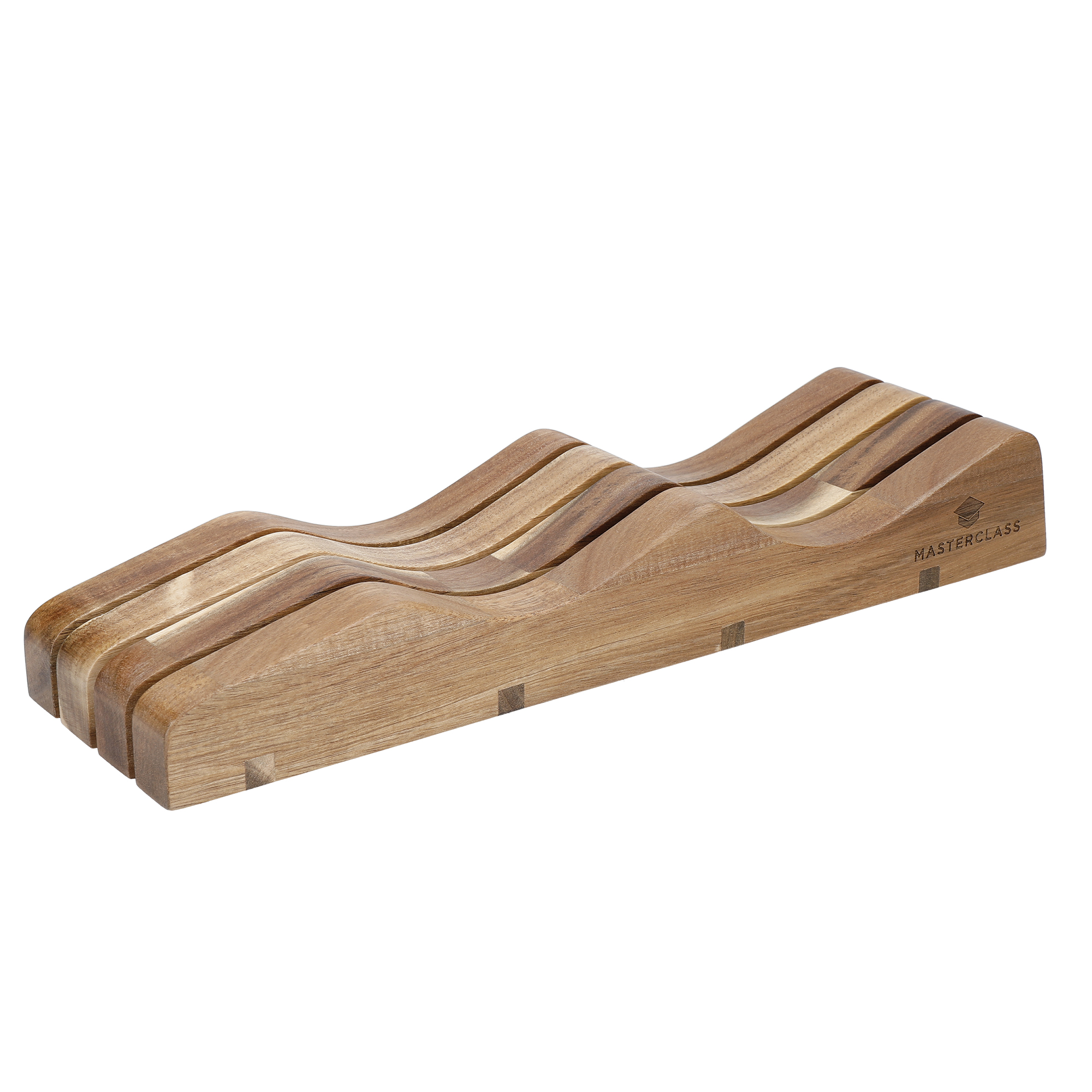 MasterClass Acacia Wood Knife Drawer Holder, Designed to Fit Neatly in Drawers