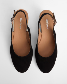 Hazel Espadrille Wedges Black Suede