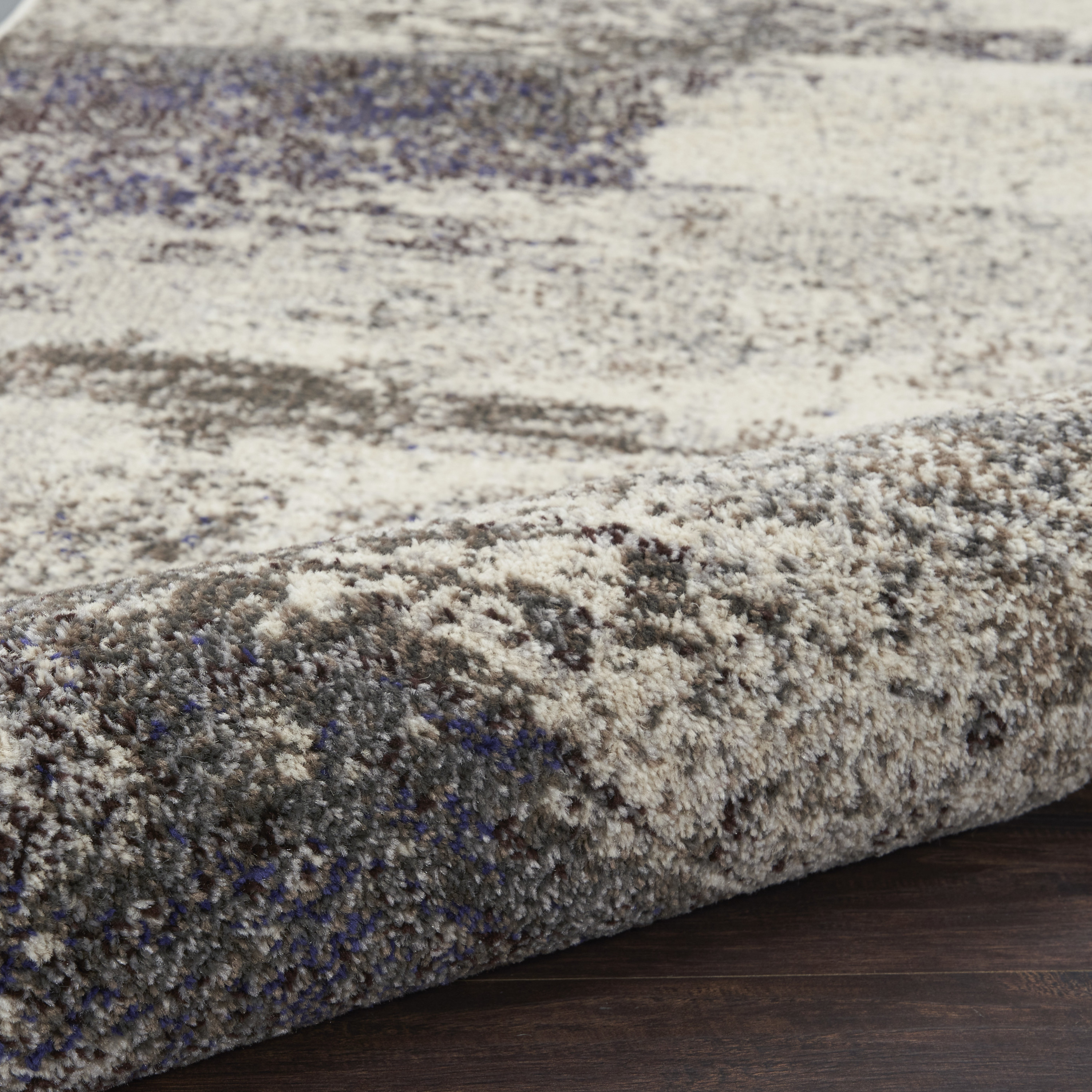Nourison Celestial 2'2" x 7'6" Ivory Grey Modern Indoor Rug