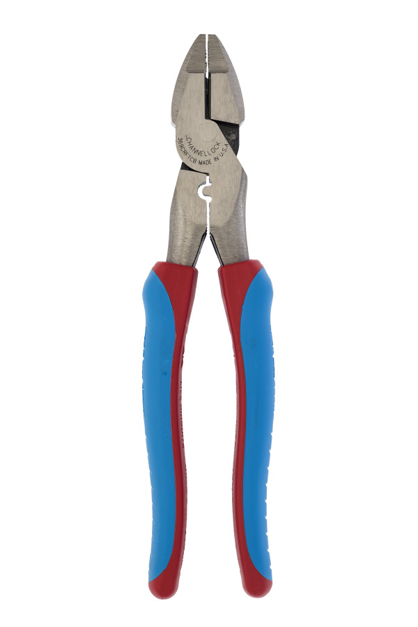369CRFTCB 9.5-inch CODE BLUE® XLT™ Round Nose Linemen's Pliers with Fishtape Puller