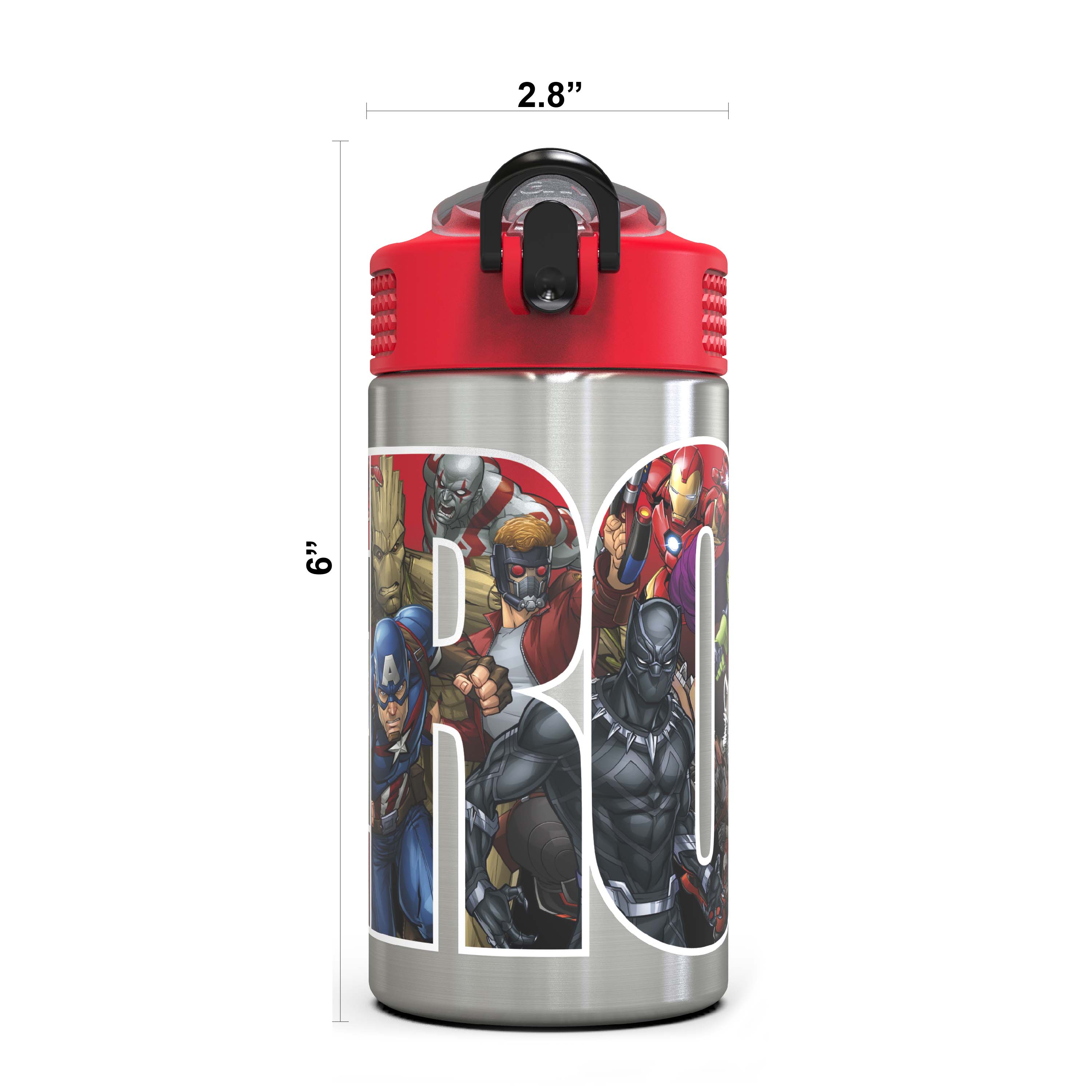 Marvel Comics 15.5 ounce Water Bottle, Black Panther, Captain America, Spider-Man & The Hulk slideshow image 2 Marvel Comics 15.5 ounce Water Bottle, Black Panther, Captain America, Spider-Man & The Hulk slideshow image 2