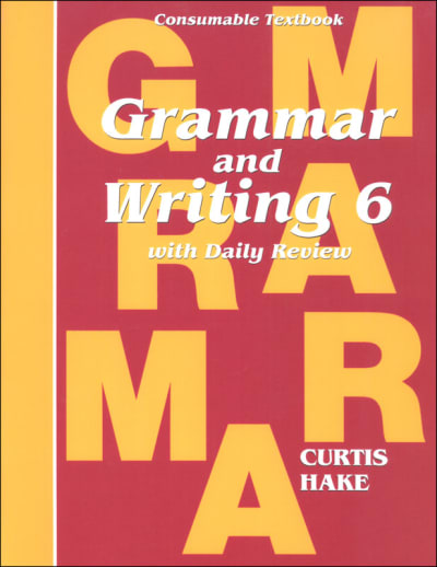 Grammar and Writing 6 Student Softcover Consumable Textbook