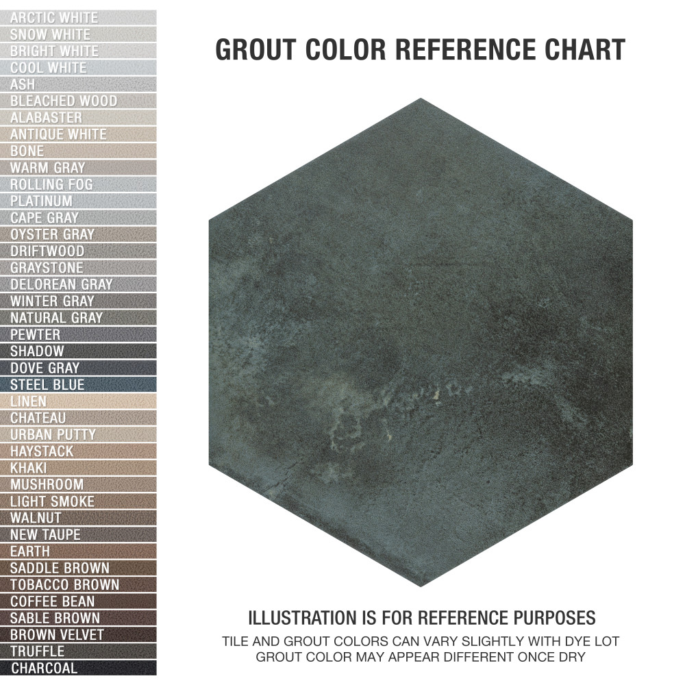 Industrial Hex Green 8-1/2 in. x 9-7/8 in. Porcelain Floor and Wall Tile
