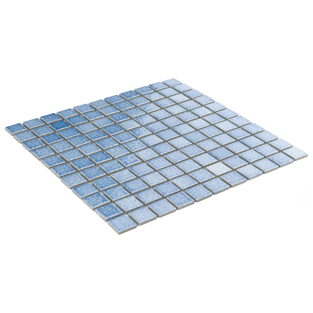 Fountain Square Blue 12 in. x 12 in. Porcelain Mosaic Tile