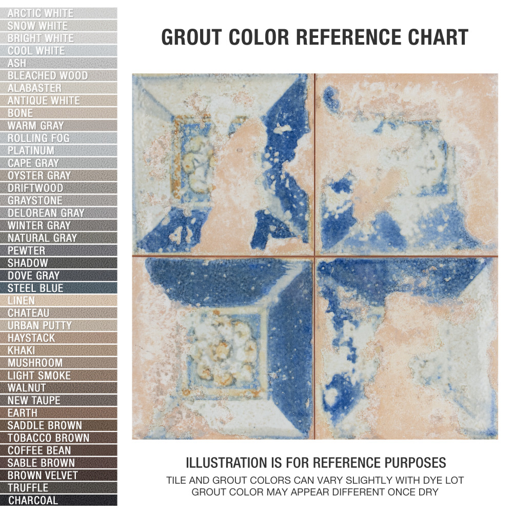 Kings Luxe Heritage Square 17-5/8 in. x 17-5/8 in. Ceramic Floor and Wall Tile