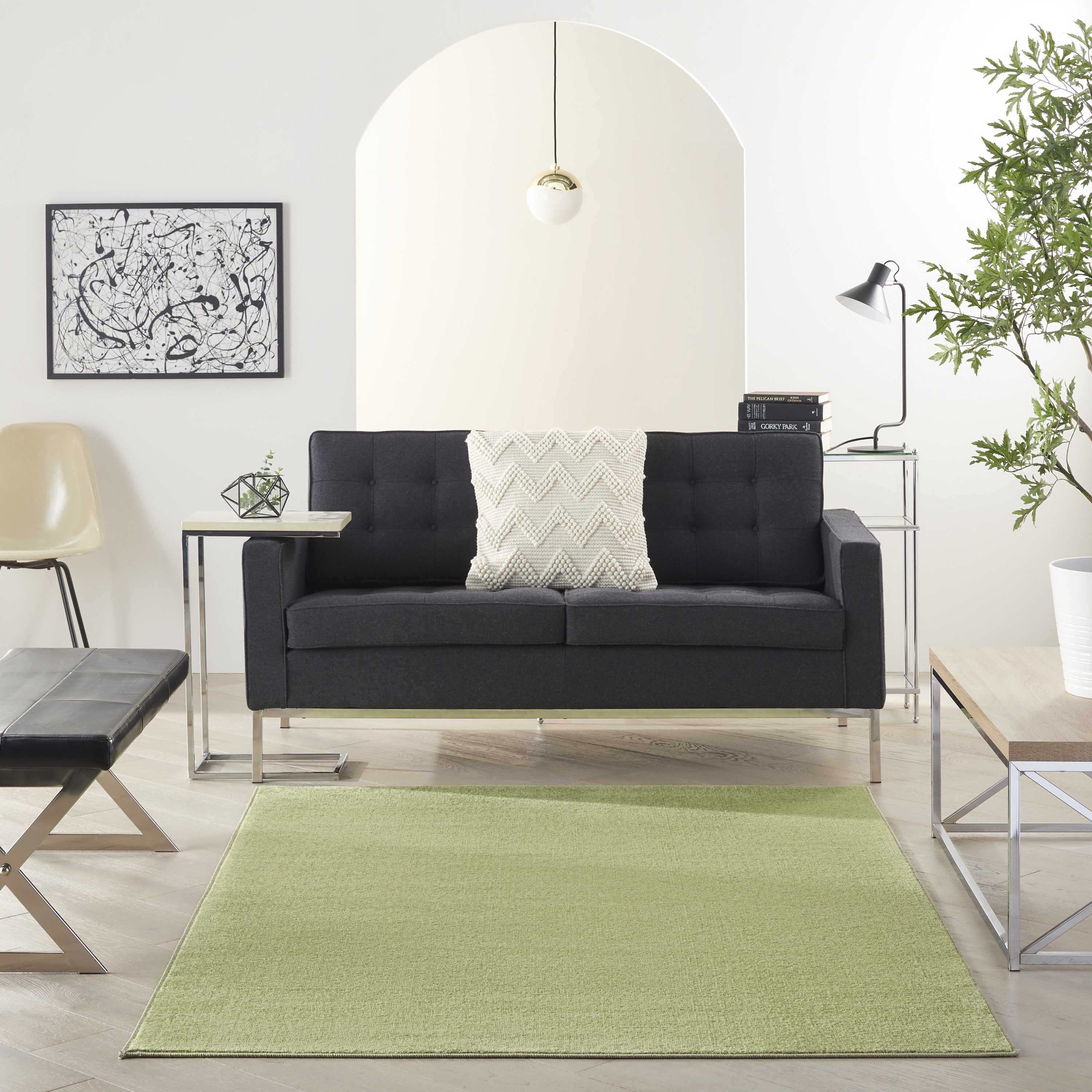 Nourison Nourison Essentials 4' x 6' Green Outdoor Rug