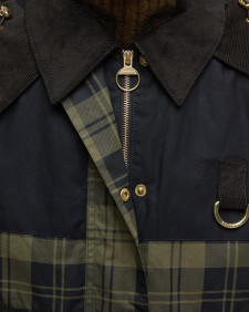 Giacca antipioggia Elaine Olive Check/Black