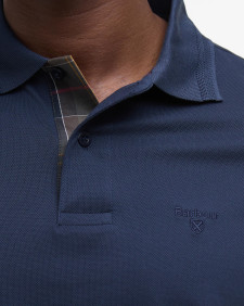 Premium Tartan Pique Polo Shirt Classic Navy