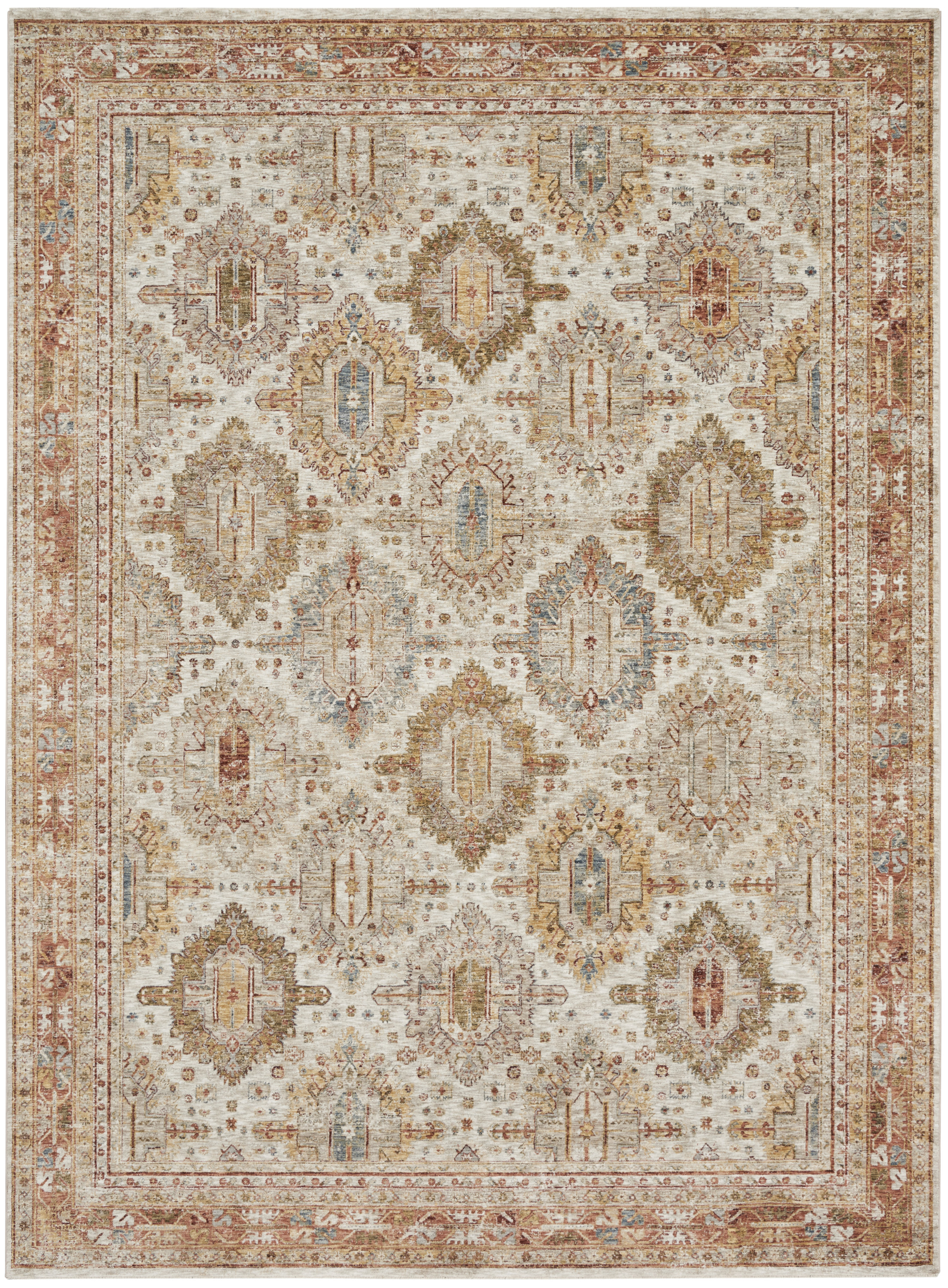 Nourison Sahar 9'3" x 12'7" Ivory Multicolor Vintage Indoor Rug