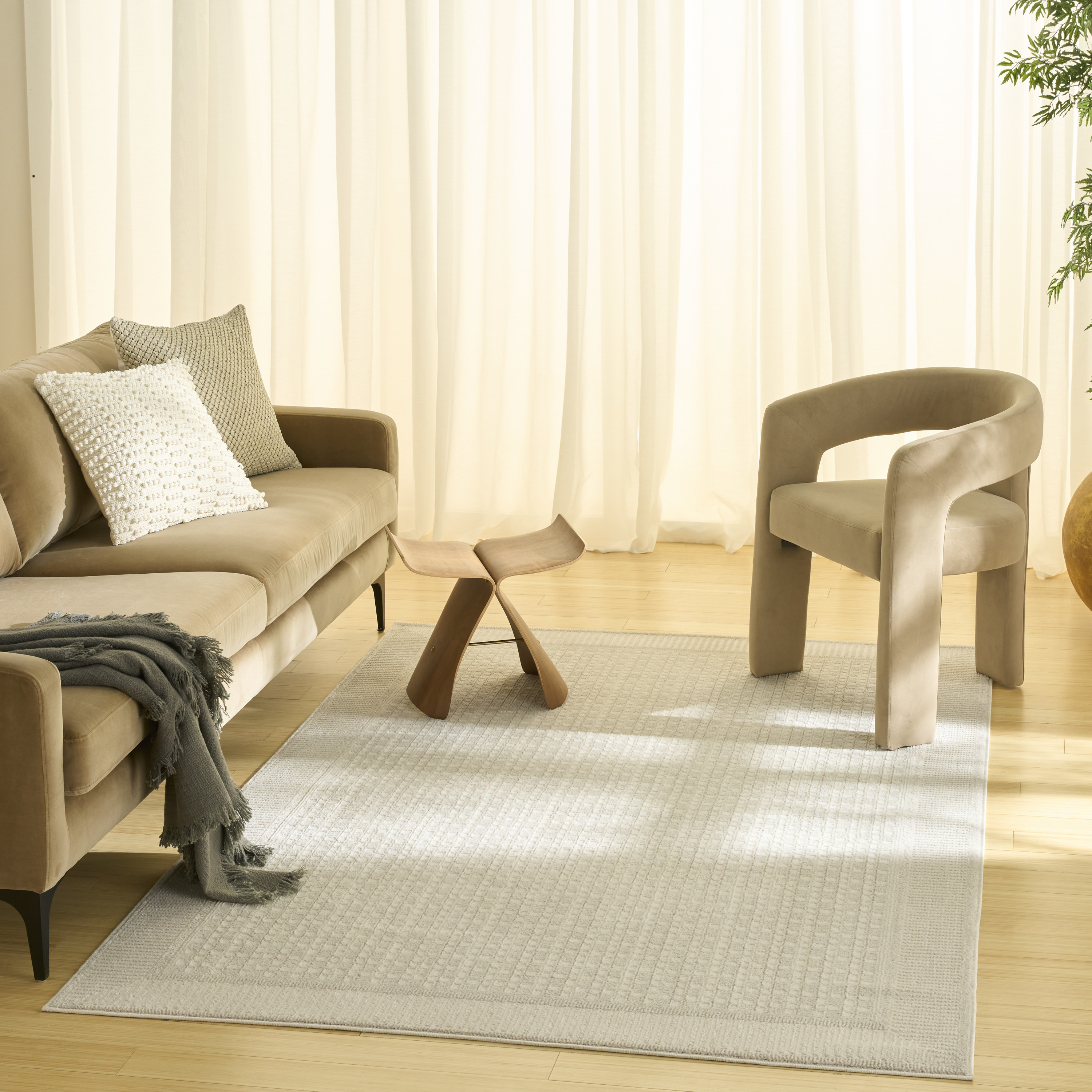 Nourison Nordic 6' x 9' Ivory Modern Indoor Rug