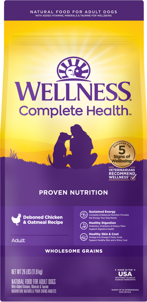 Wellness Complete Health Grained Chicken & Oatmeal Front packaging