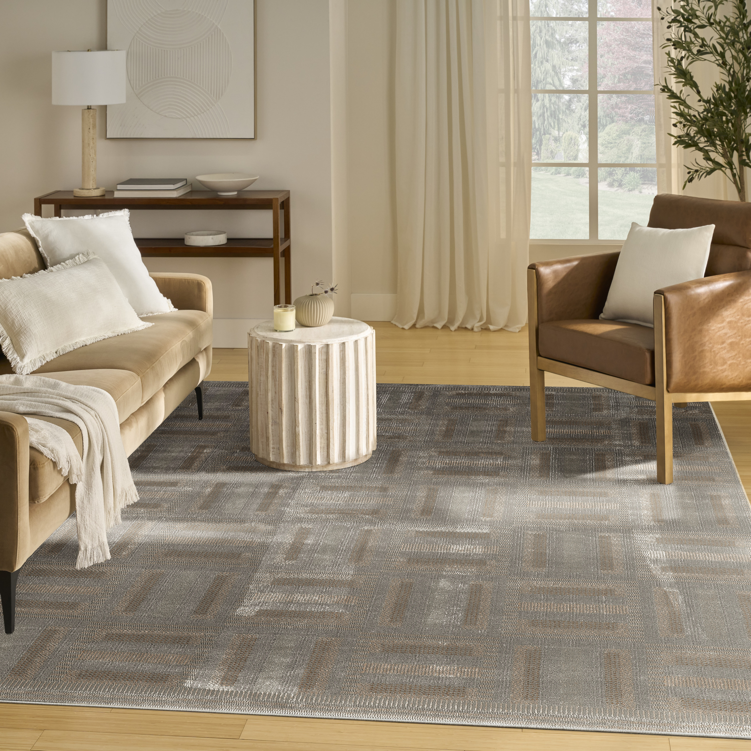 Nourison Nordic 8' x 10' Grey Multicolor Modern Indoor Rug