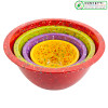 Confetti Mixing Bowl Set, Red, Kiwi & Orchid, 4-piece set image