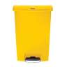 Rubbermaid Commercial, Streamline, Step-On, 24 gal, Resin, Yellow, Rectangle, Receptacle