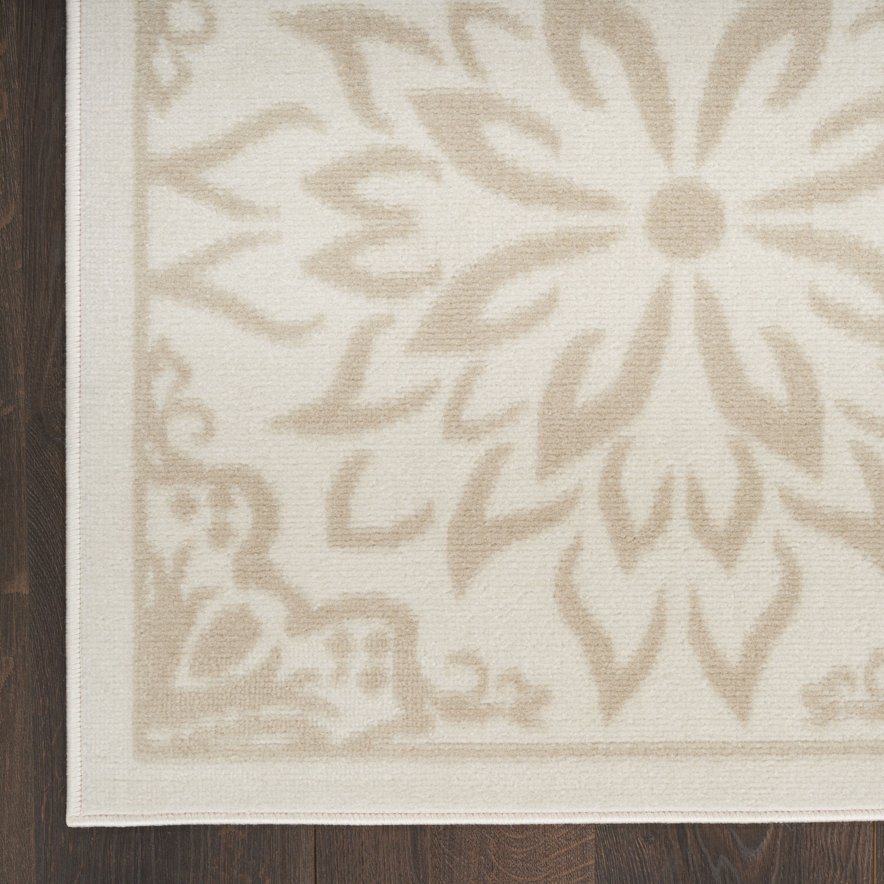 Nourison Jubilant 6' x 9' Ivory Beige Farmhouse Indoor Rug