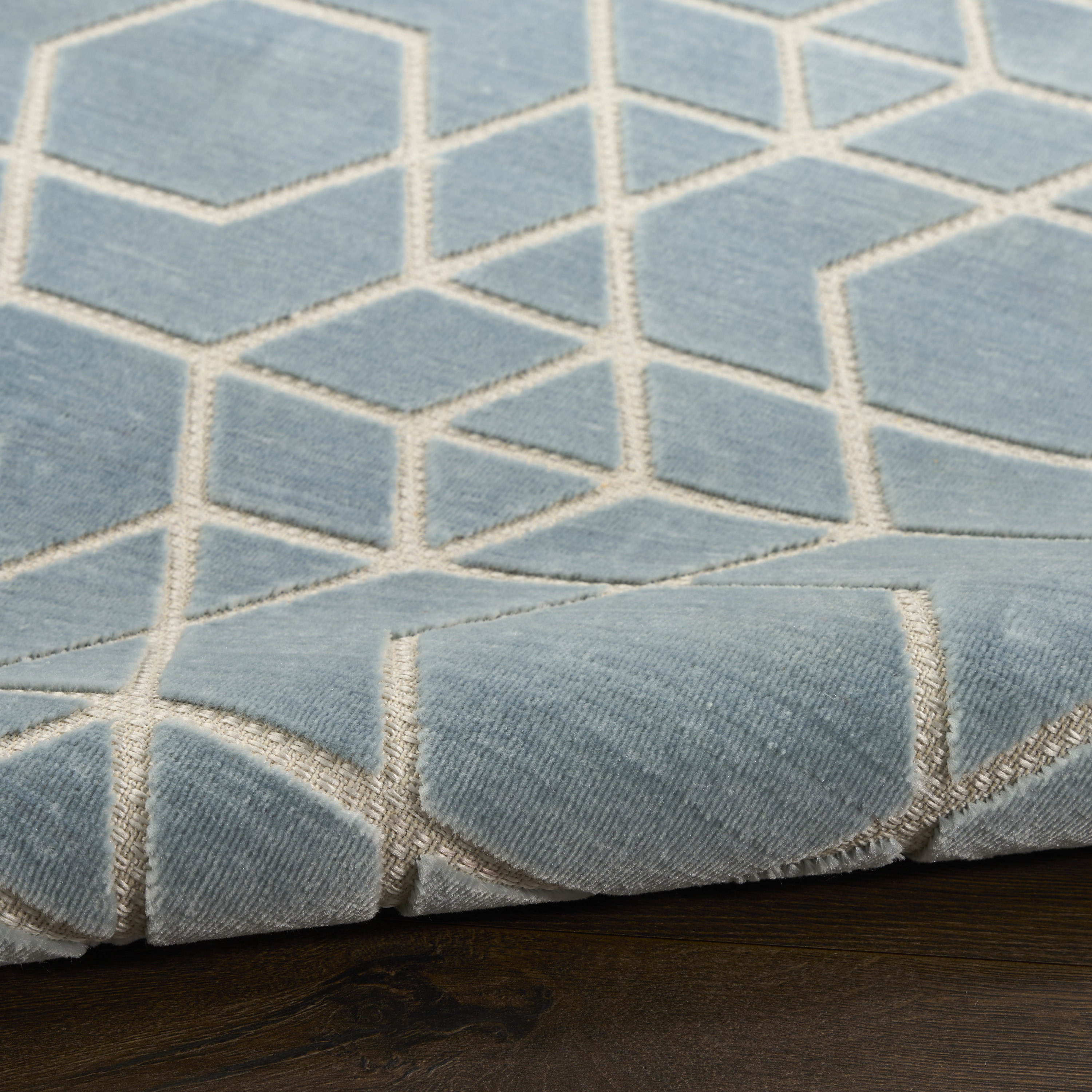 Nourison Washable Charm 2' x 3' Blue Ivory Modern Indoor Rug