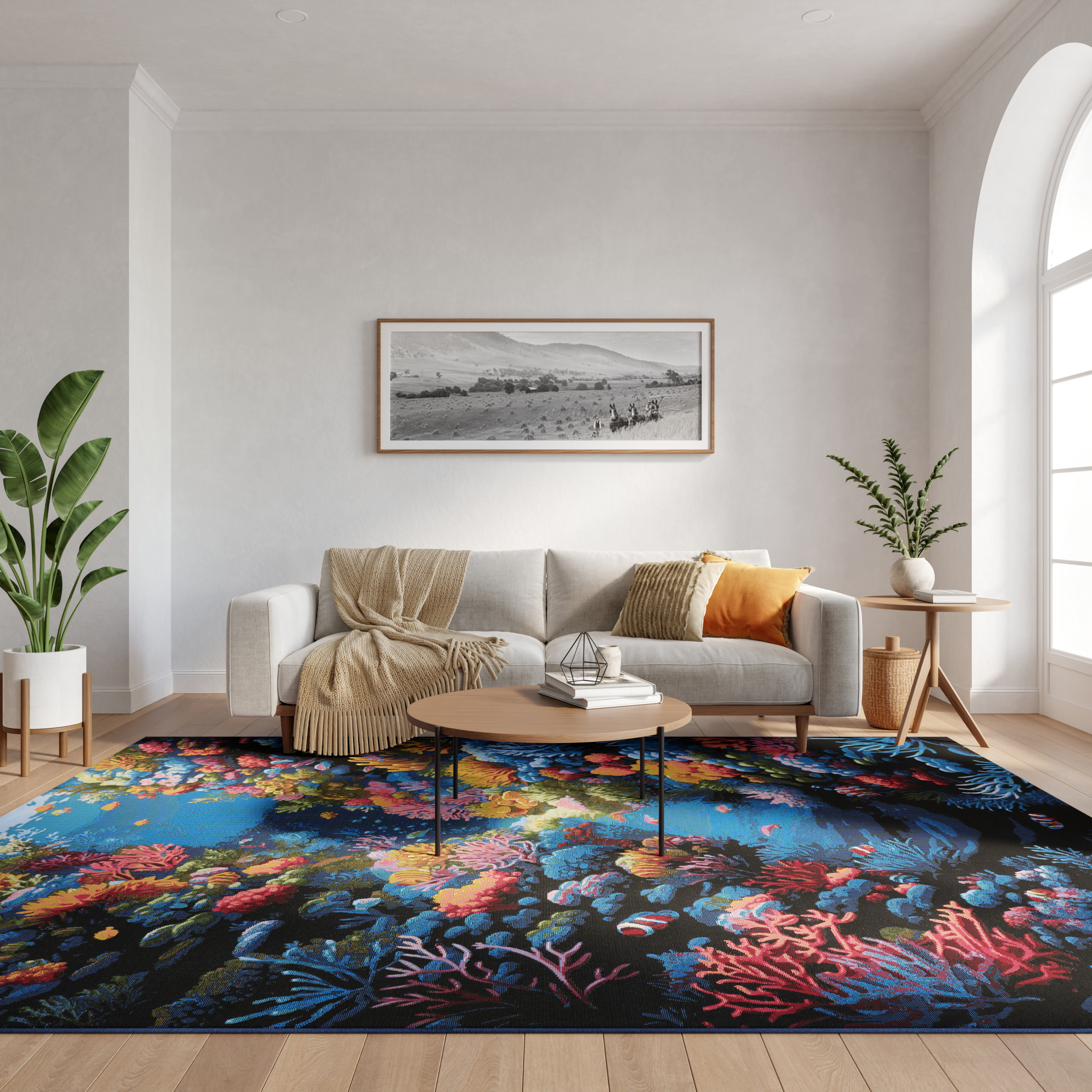 Nourison Color Splash 7'10" x 9'10" Multicolor Coastal, Nautical & Beach Rug