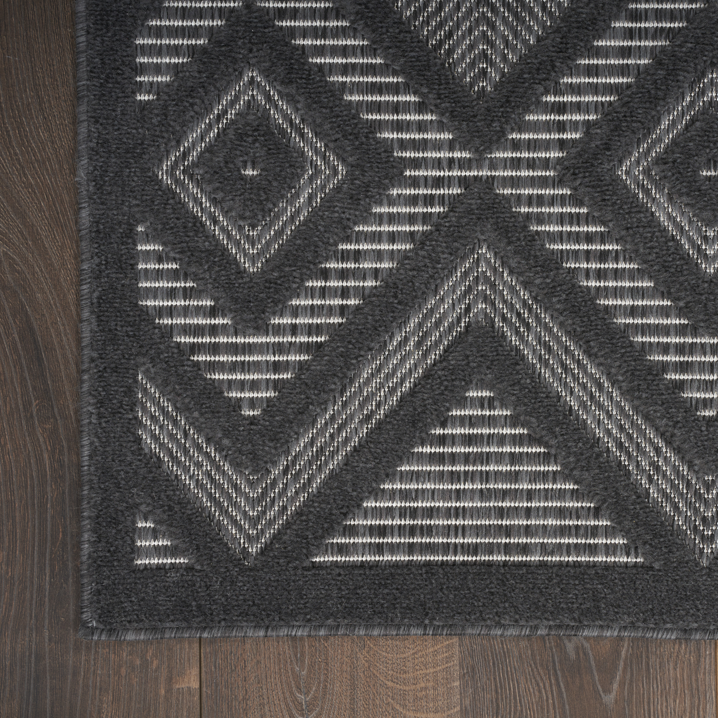 Nourison Versatile 9' x 12' Charcoal Black Modern Rug