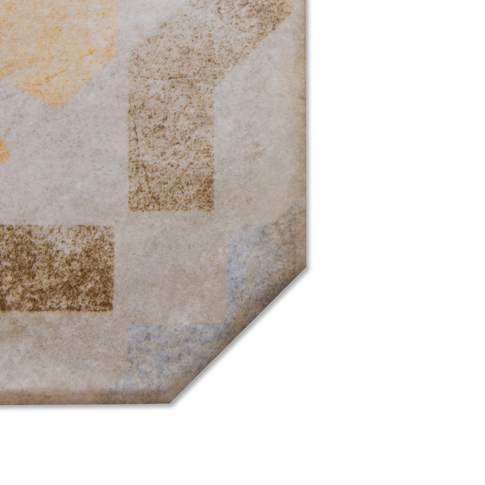 Laverton Octagon Deco Multicolor with Taco Arena 7-7/8 in. x 7-7/8 in. Porcelain Floor and Wall Tile