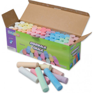 Sidewalk Chalk, Assorted Colors, 4", 52 Pieces