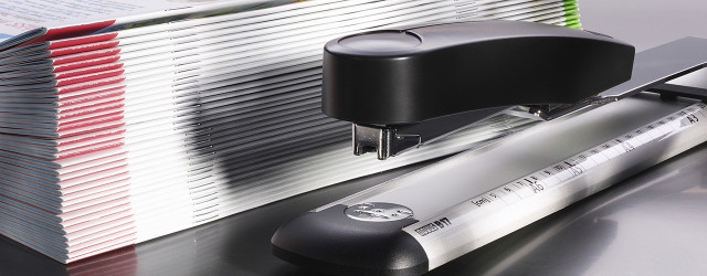 Long Arm Staplers The Novus B17 Long Arm Stapler is a high-performance executive stapler a throat depth of 11 3/4" that makes it perfect for binding booklets as well as everyday stapling.
