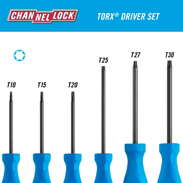 TS-6H 6pc Standard TORX Screwdriver Set