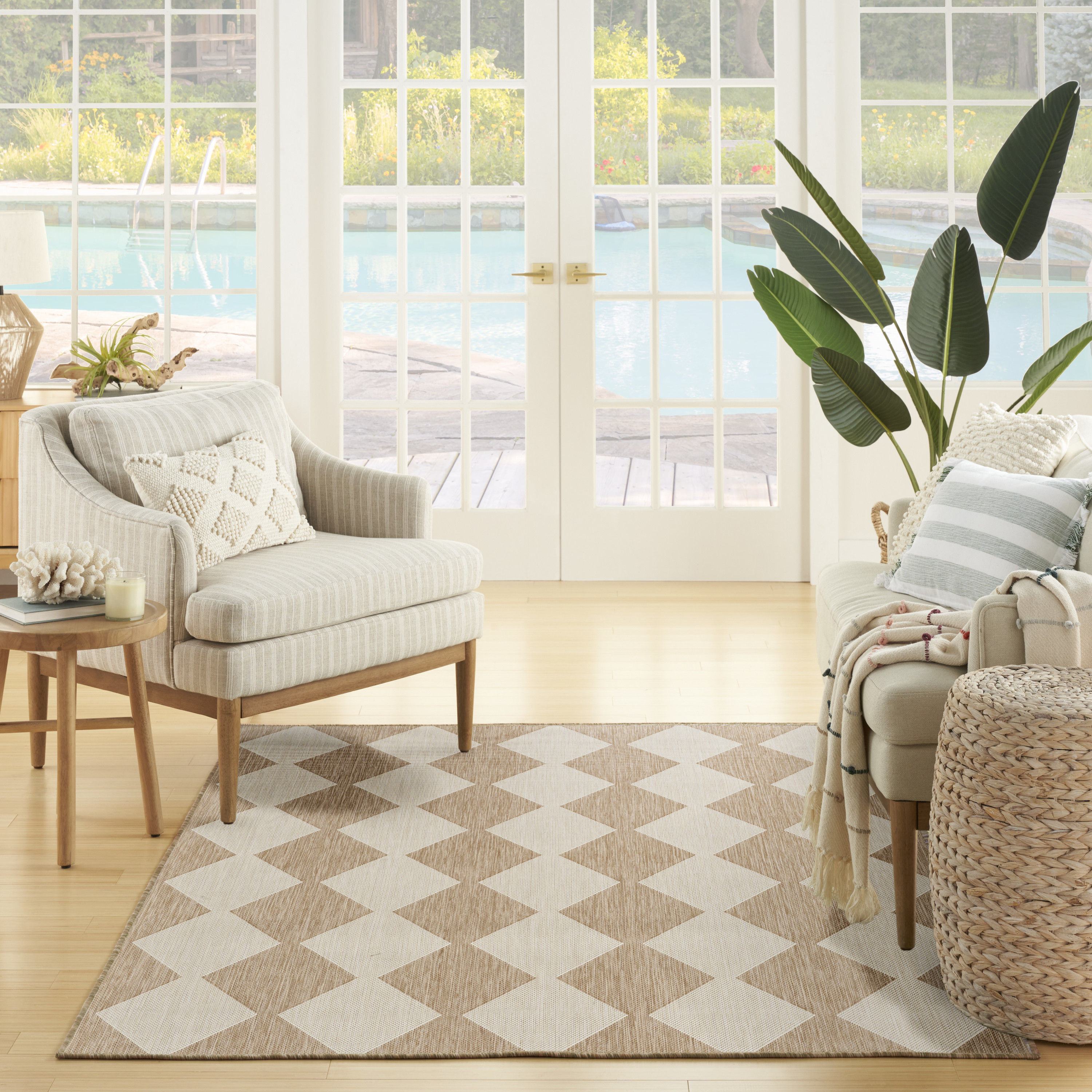 Nourison Positano 4' x 6' Jute Modern Rug