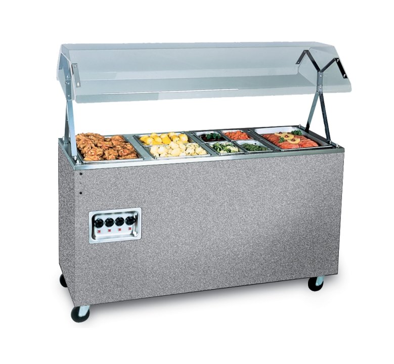 Affordable Portable 4 Well Hot Food Station, Granite Color