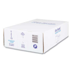 Inteplast, Ice Bucket Liner Bags, 3 qt, 0.5 mil, 6" x 12", Clear