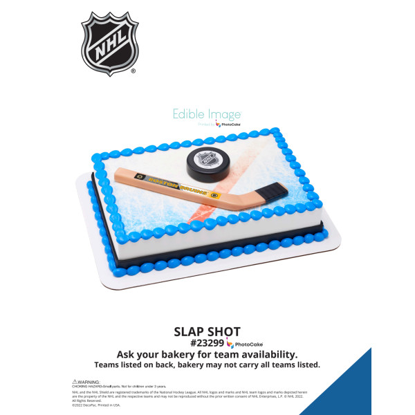 NHL® Slap Shot The Magic of Cakes® PhotoCake® Enhanced Background Page