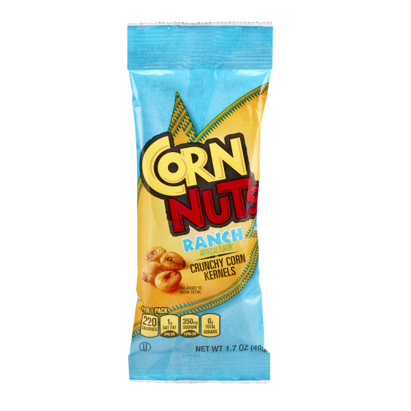 CORN NUTS Ranch Crunchy Corn Kernels Snack, 1.7 oz. Pack of 126 . C1CB - Front Center Inner Pack (Hi Res)