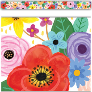 Wildflowers Straight Border Trim, 35 Feet