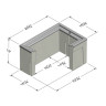 Rectangular Traffic Rated Underground Enclosure Cover Flush Steel Checker Plate 14 x 20 inch
