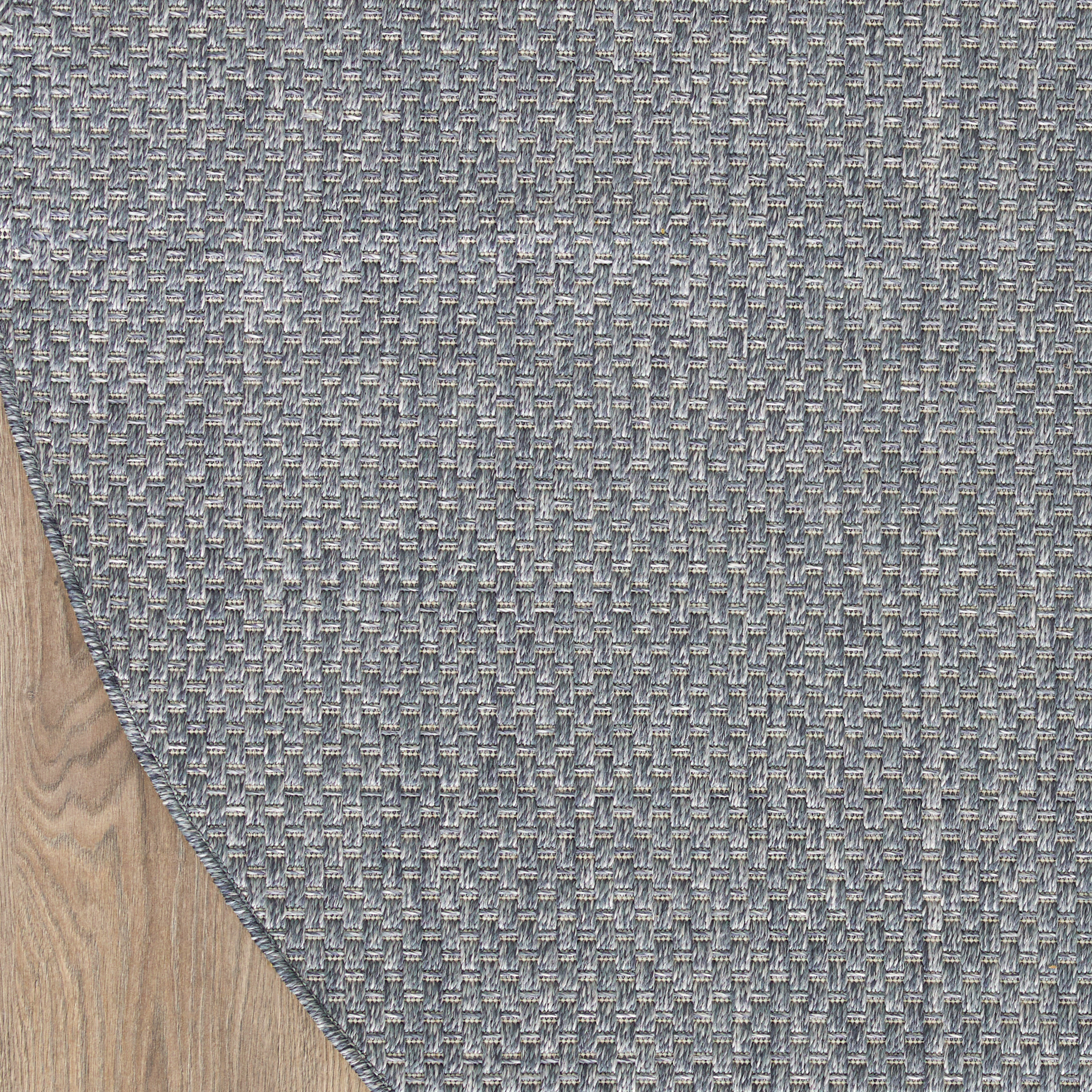 Nourison Tulum 8' x Round Denim Outdoor Rug